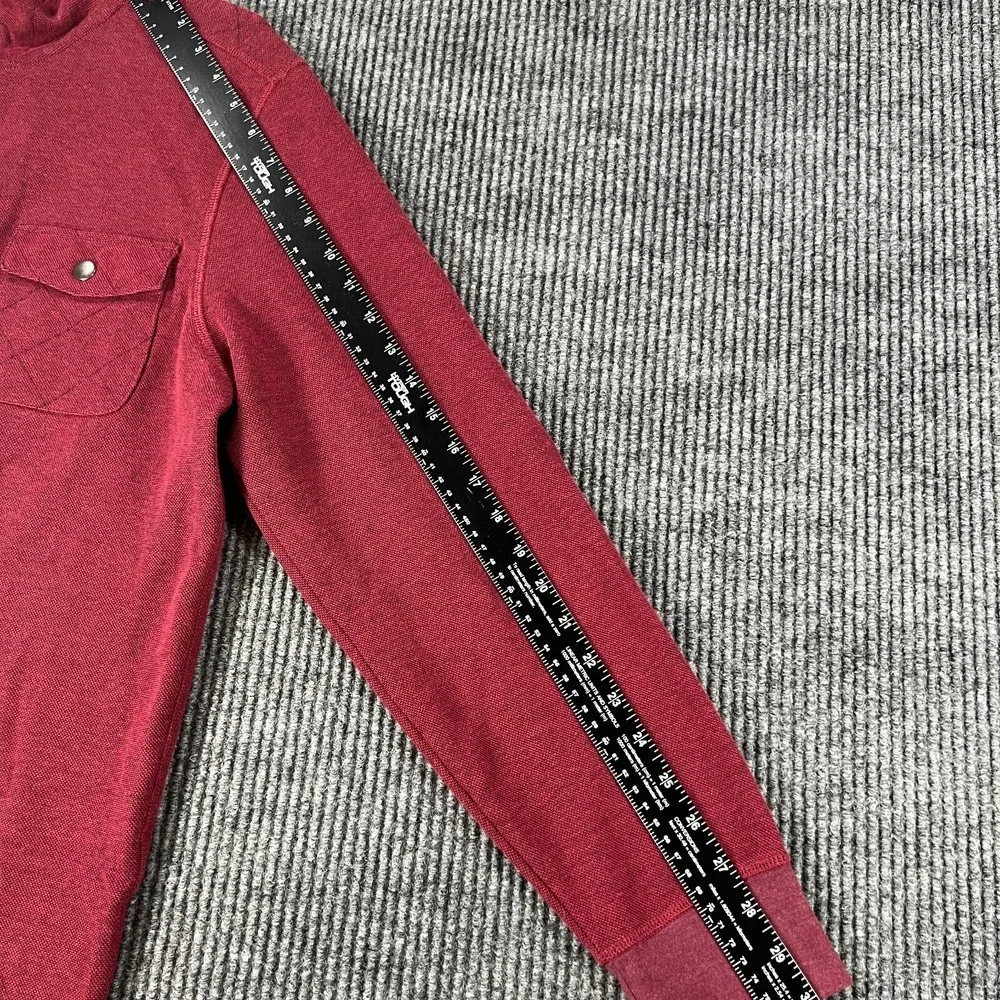 Banana Republic Sweater Mens Large Red Long Sleeve 1/4 Zip Pullover Shirt
